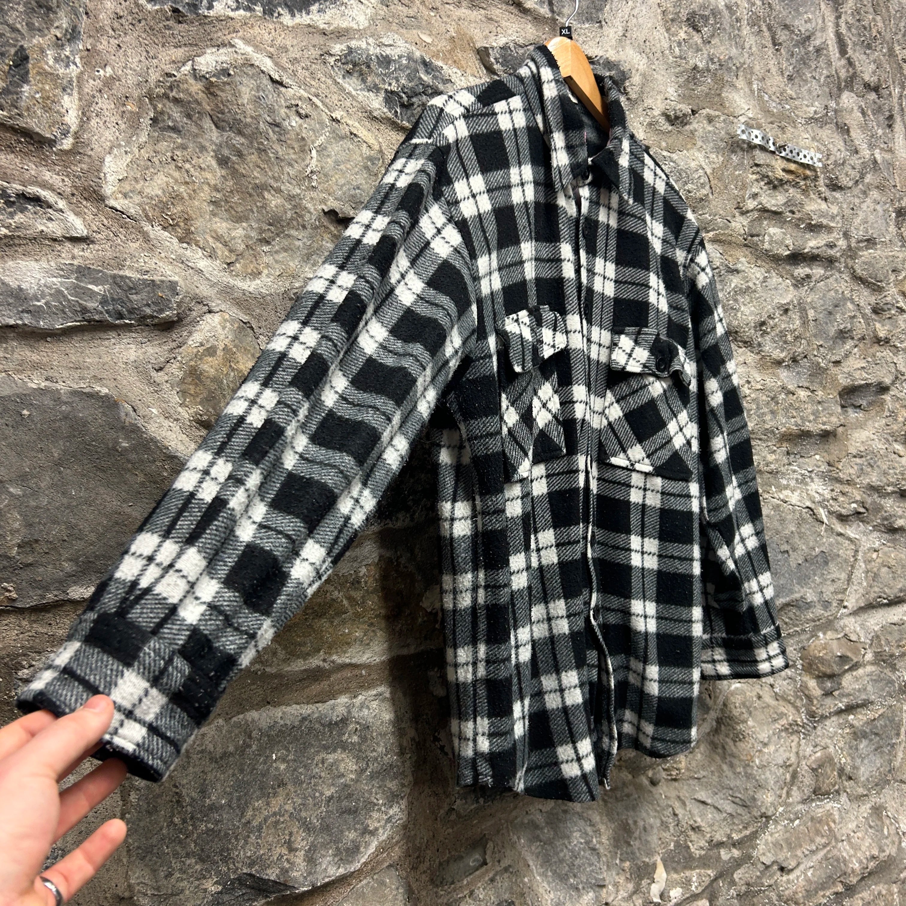 Vintage Gele Plaid Flannel Overshirt