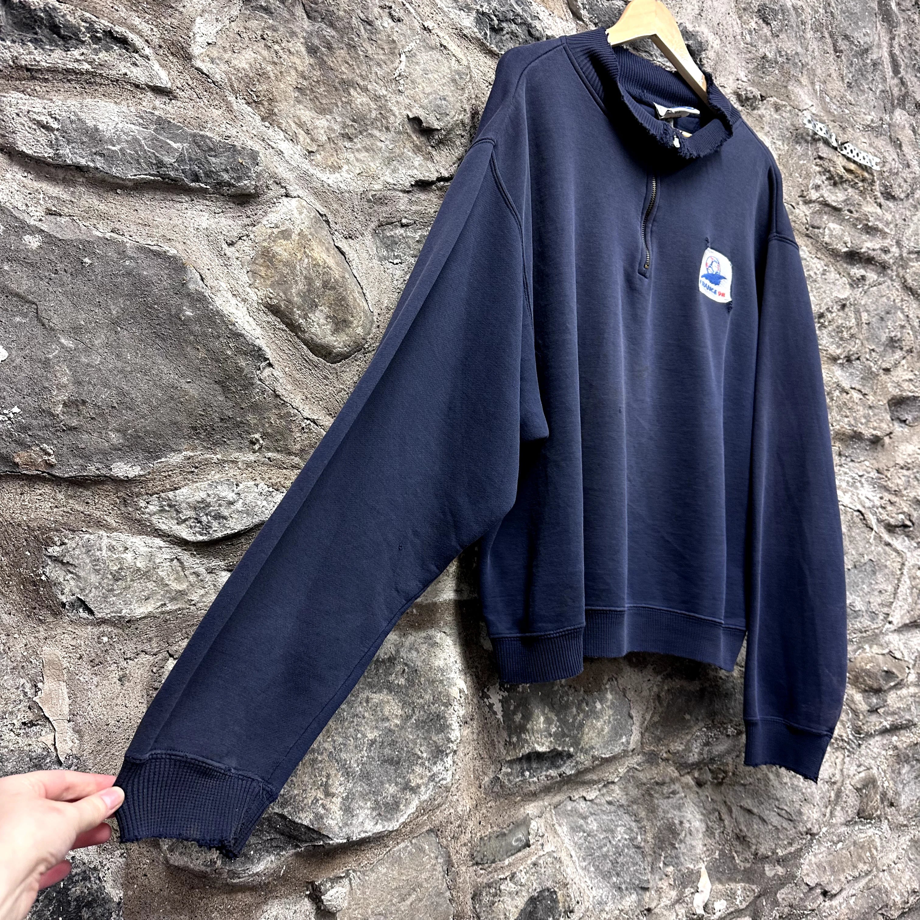 Vintage Curr Quarter Zip Sweatshirt France 98