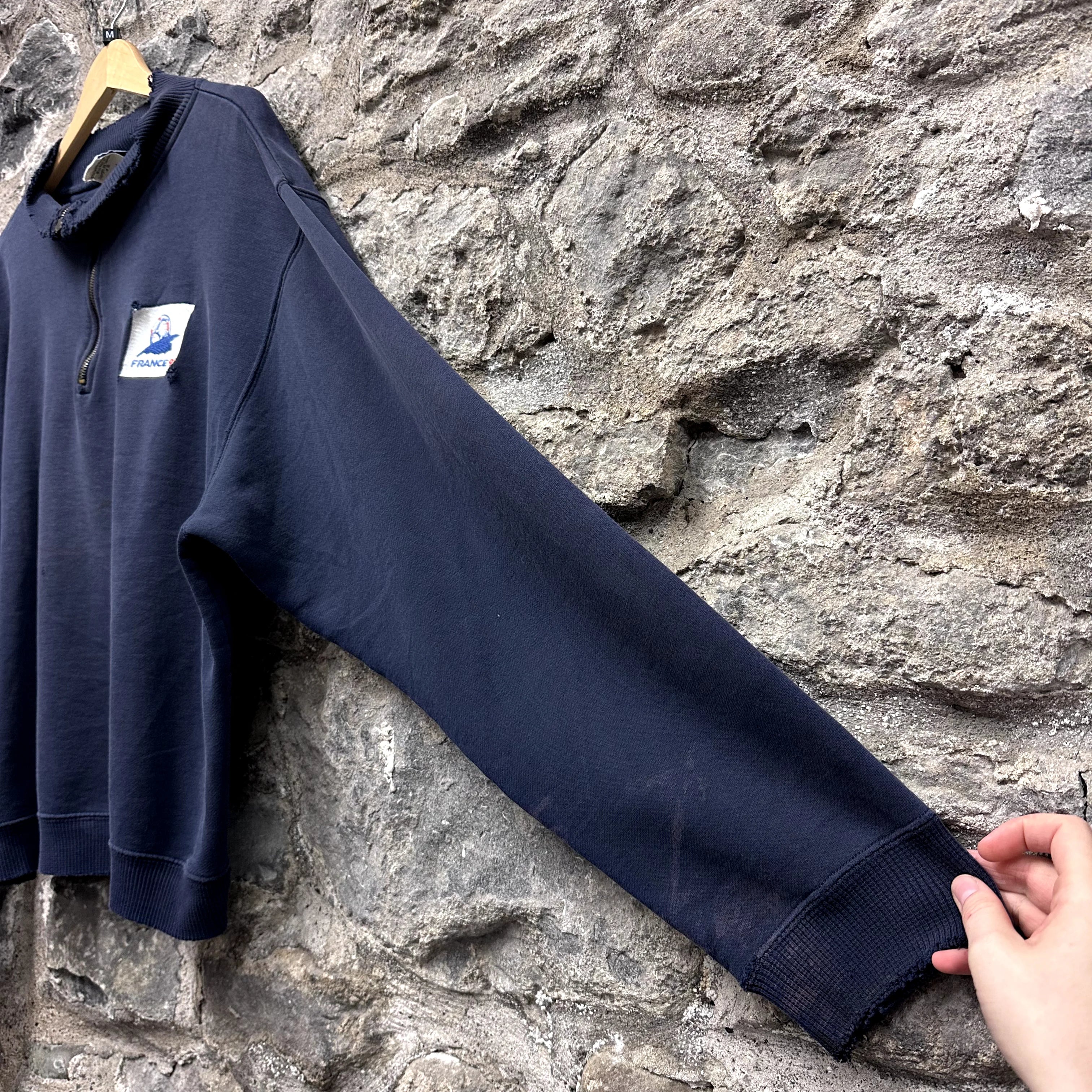 Vintage Curr Quarter Zip Sweatshirt France 98