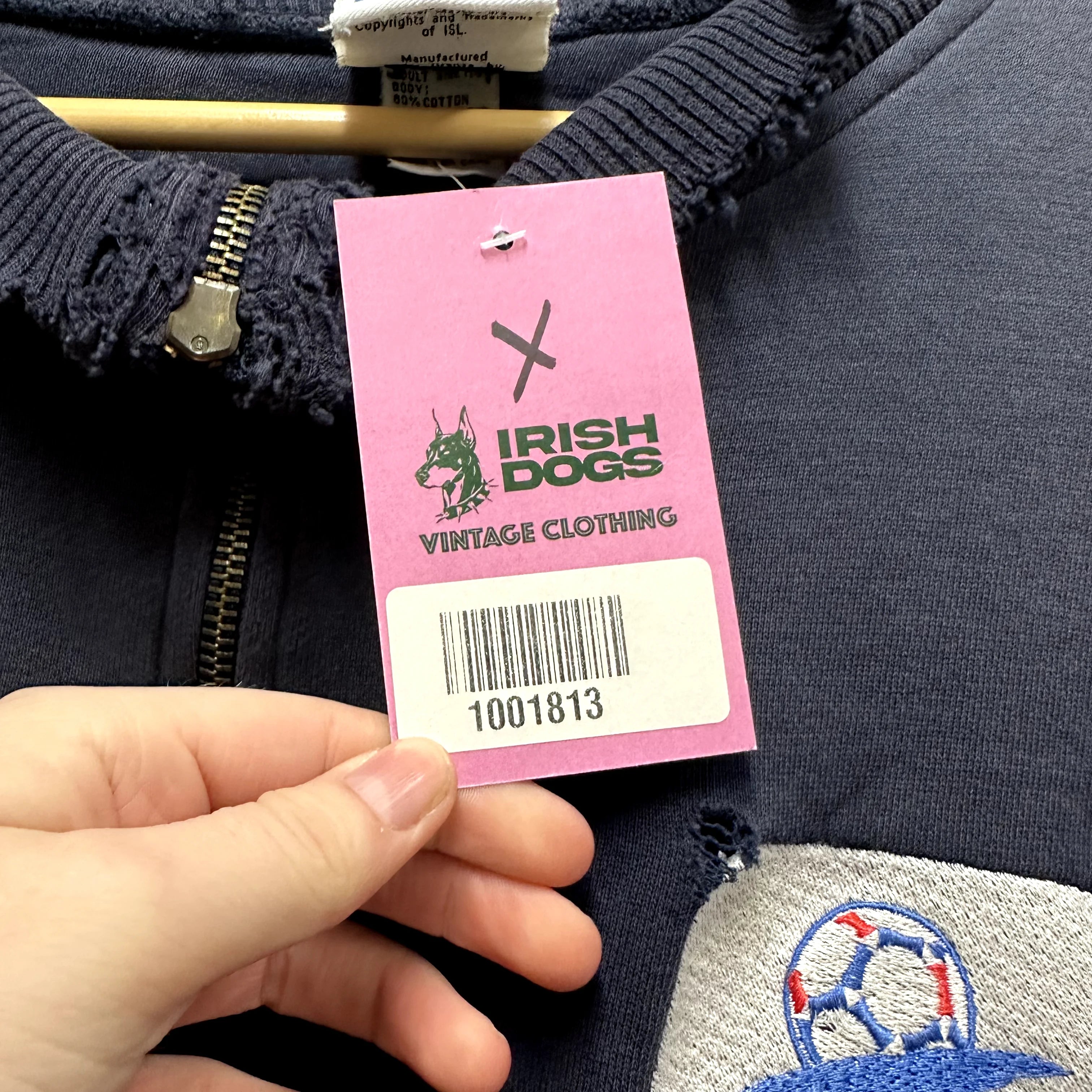 Vintage Curr Quarter Zip Sweatshirt France 98