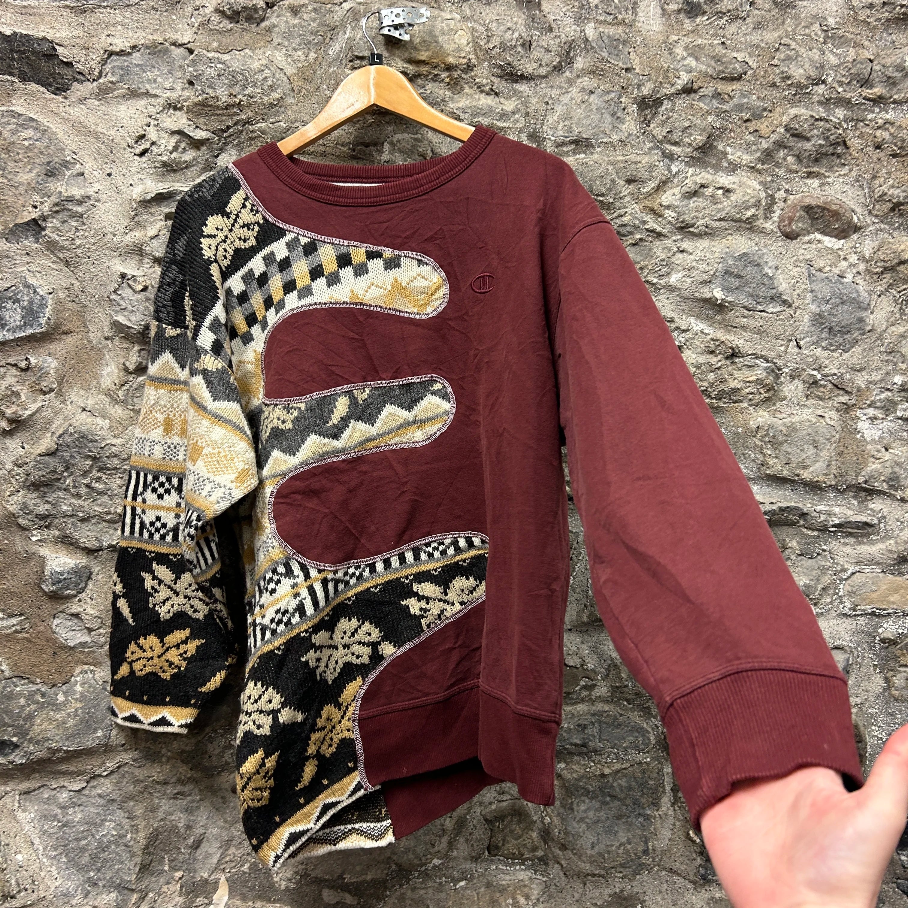 <p>Champion Patterned Rework Sweatshirt</p>