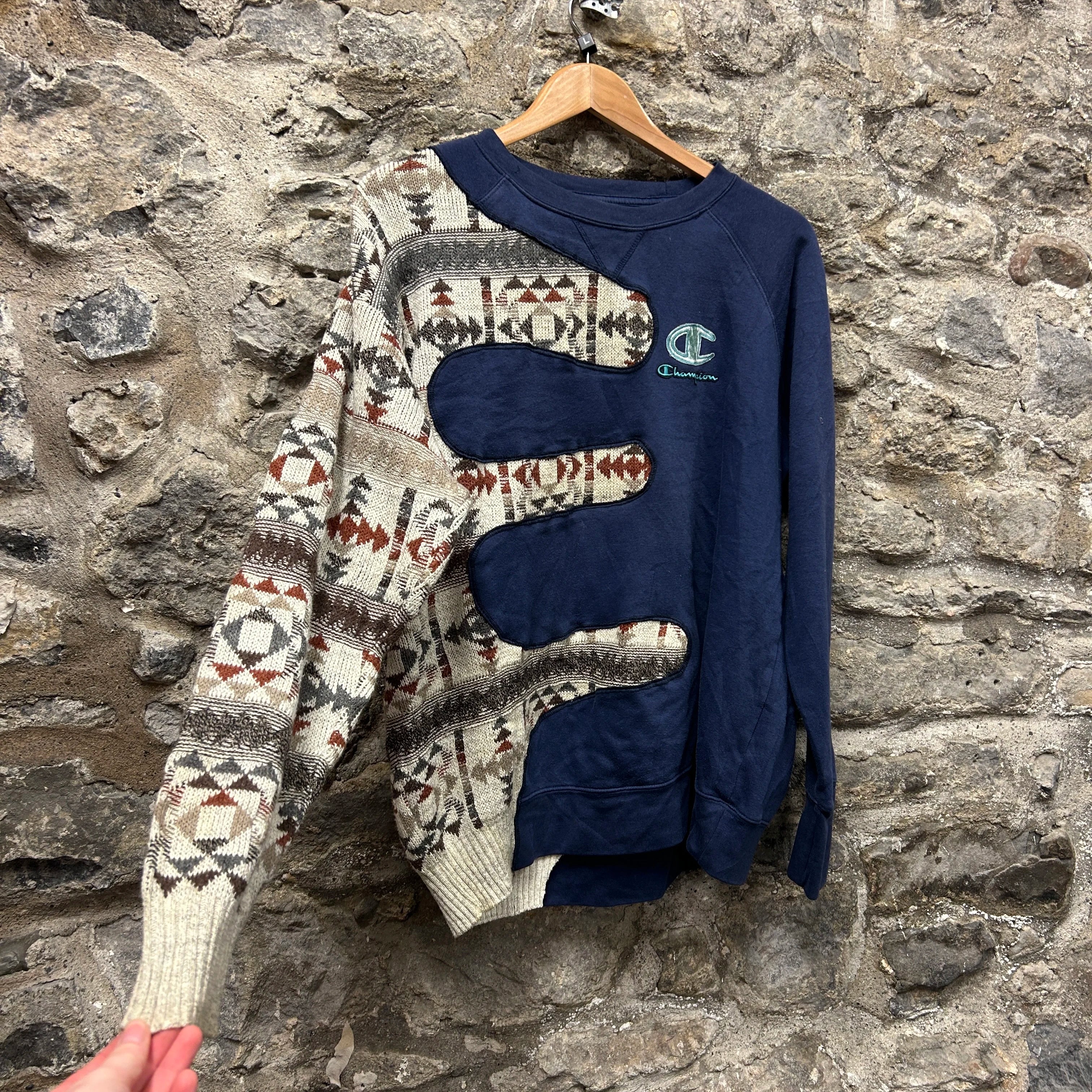 <p>Champion Patterned Rework Sweatshirt</p>