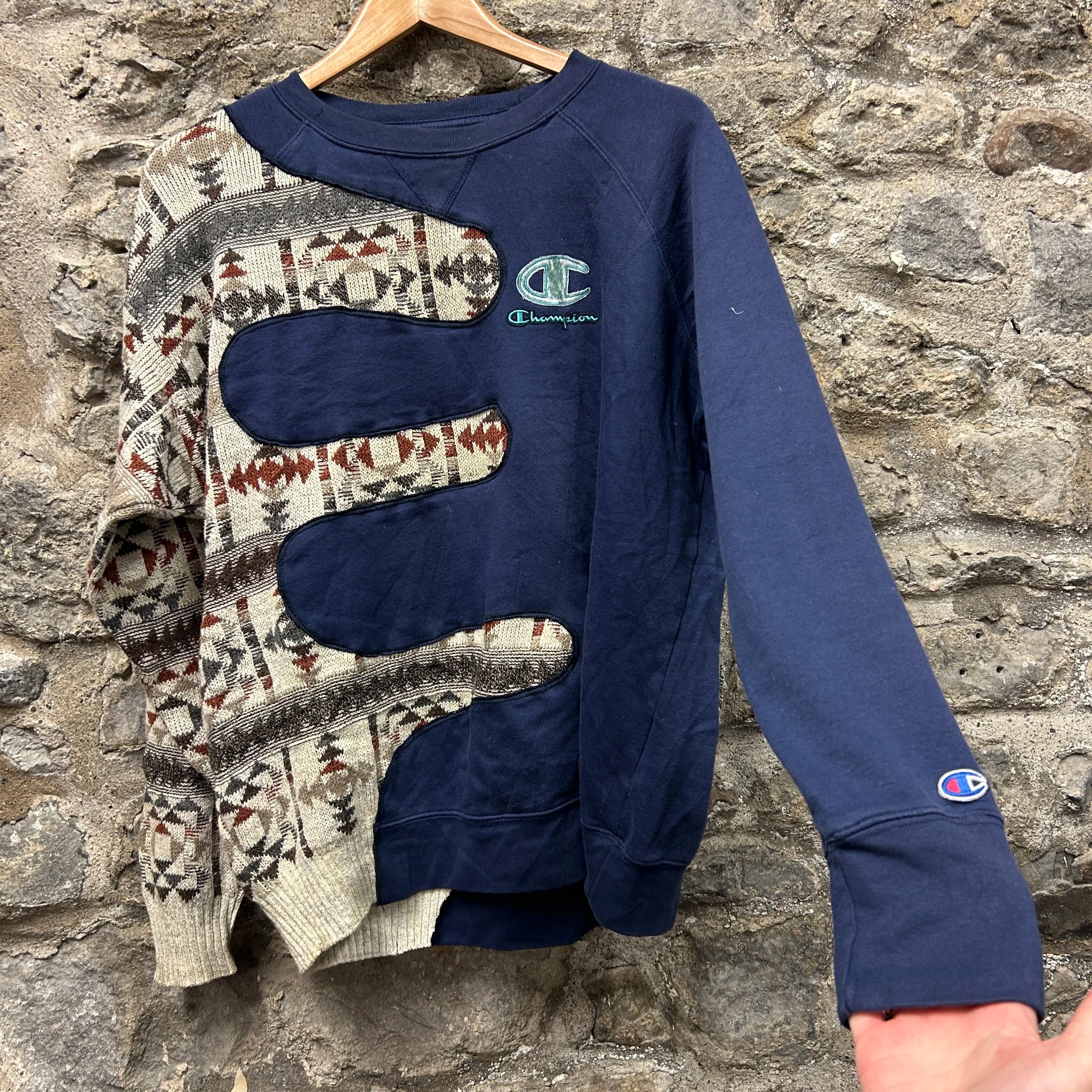 <p>Champion Patterned Rework Sweatshirt</p>