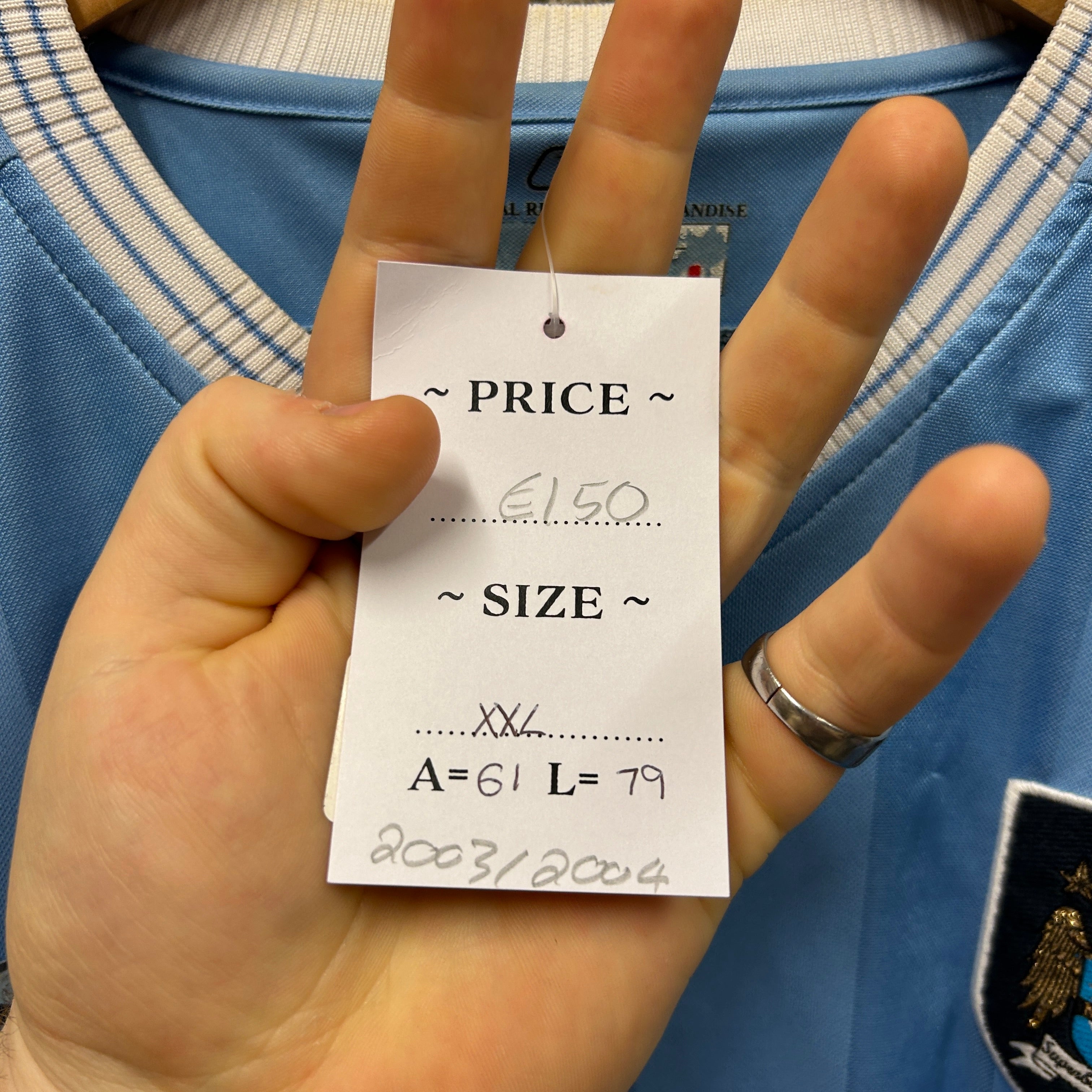 Manchester City 2003/2004 Reebok Football Shirt