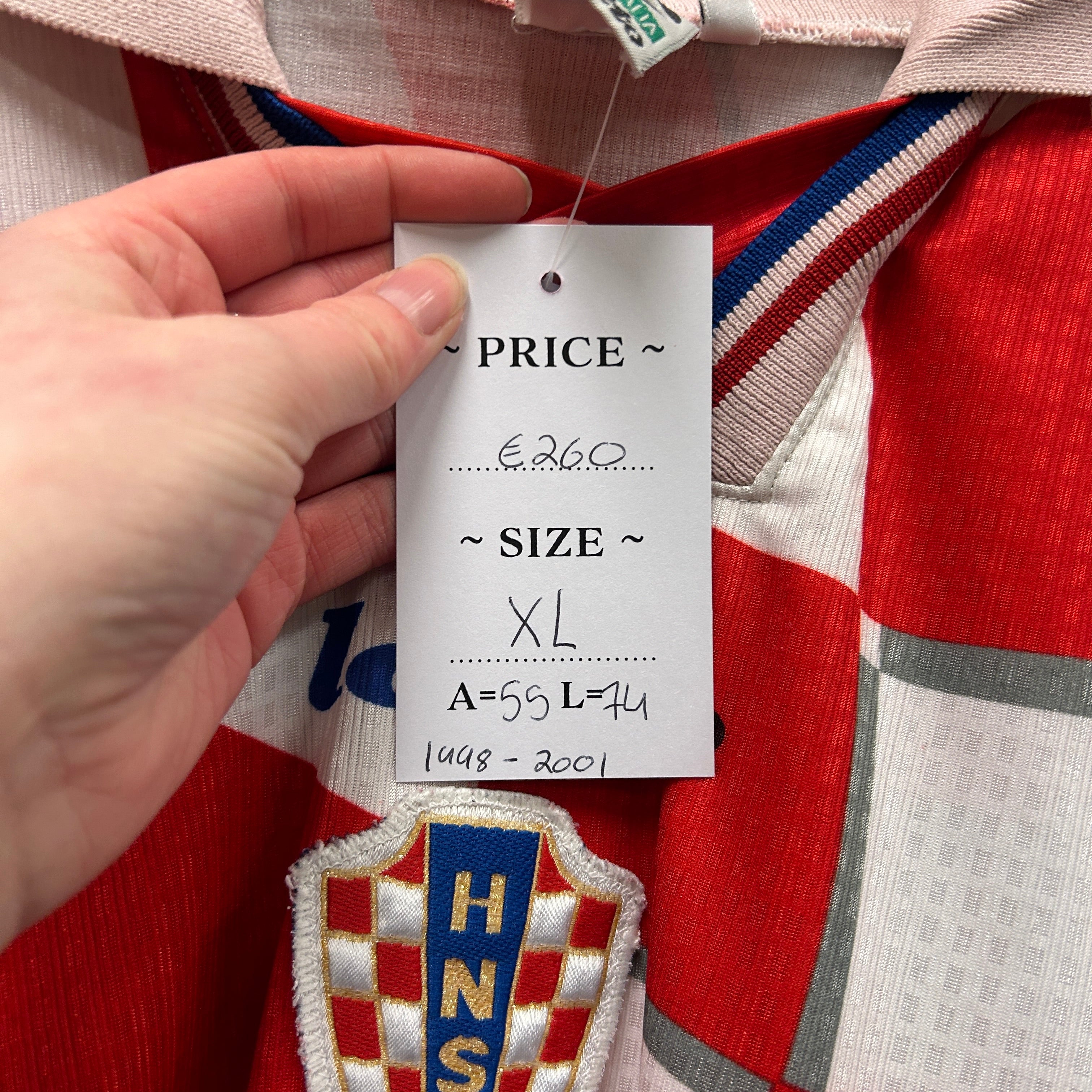 Vintage Croatia 1998-2001 Lotto Football Shirt