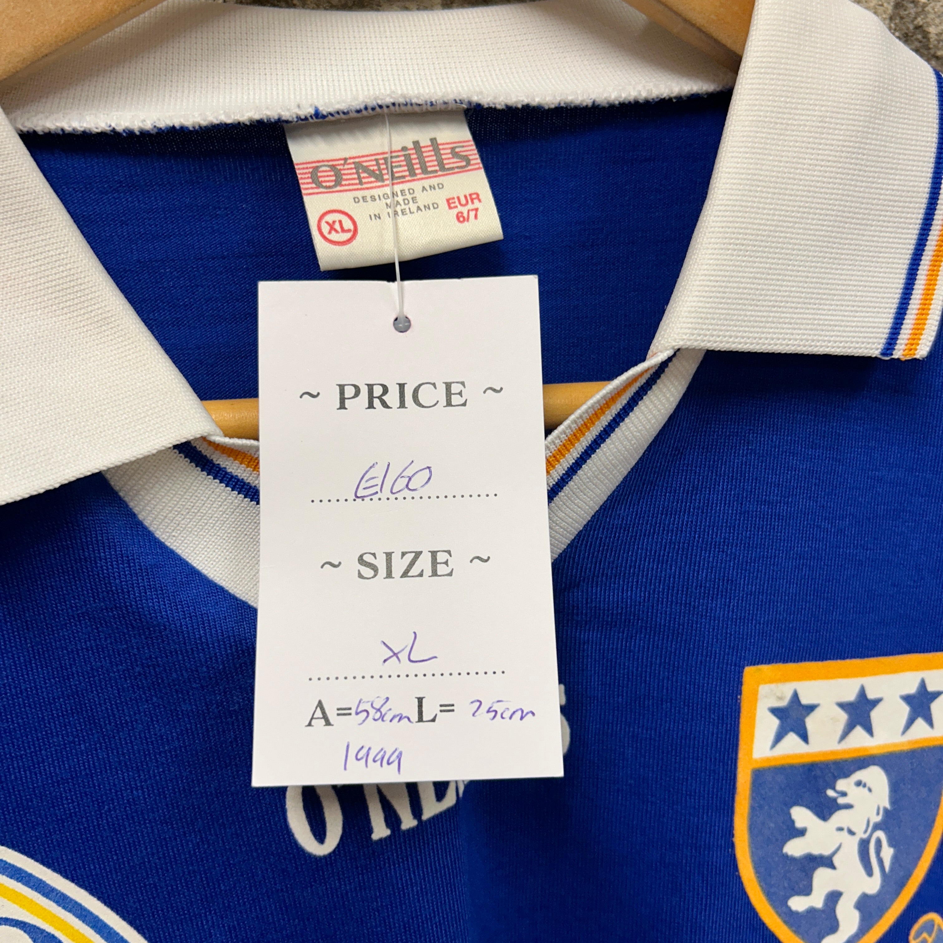 Laois 1999 O'neills Rugby Jersey