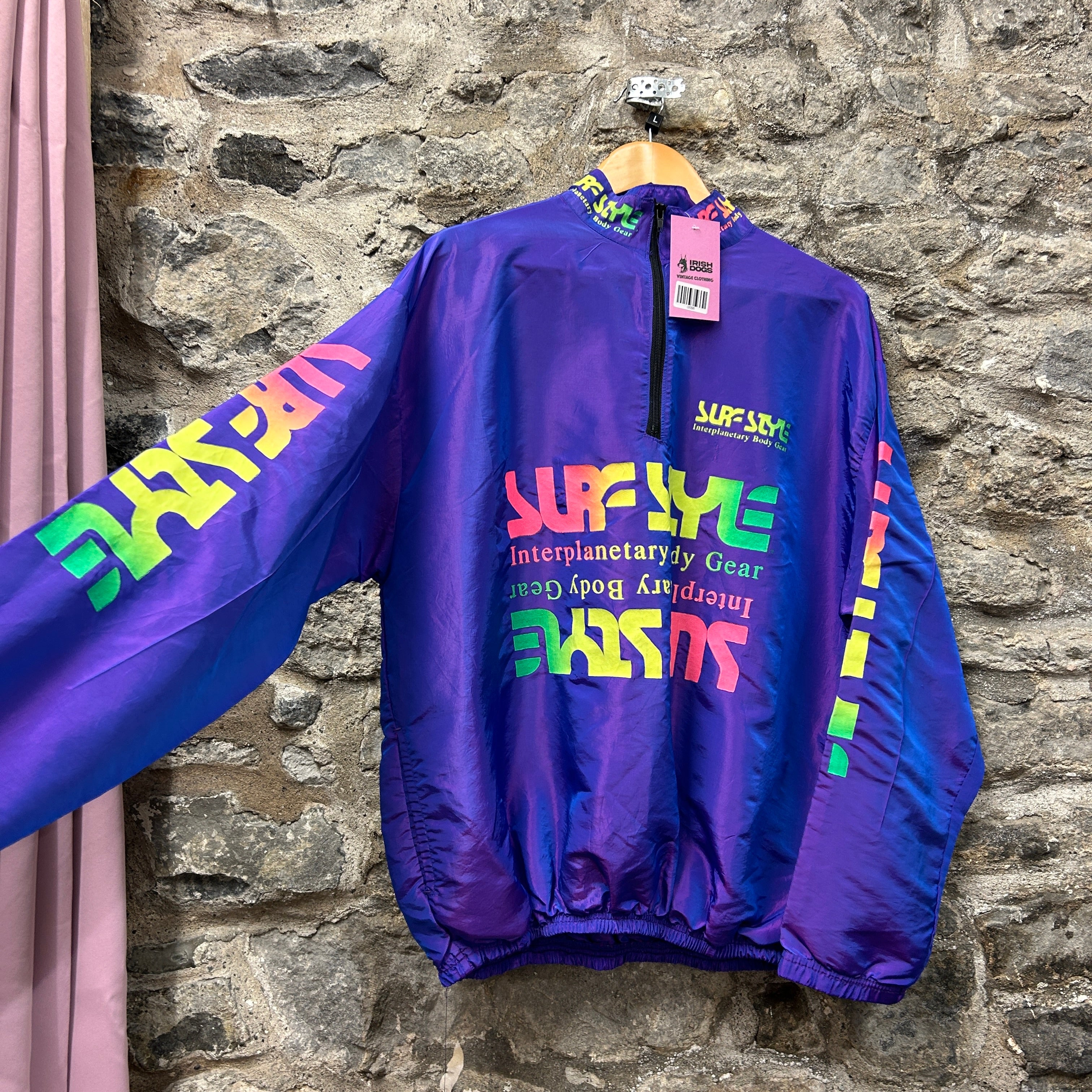 Vintage Surf Style Windbreaker Jacket