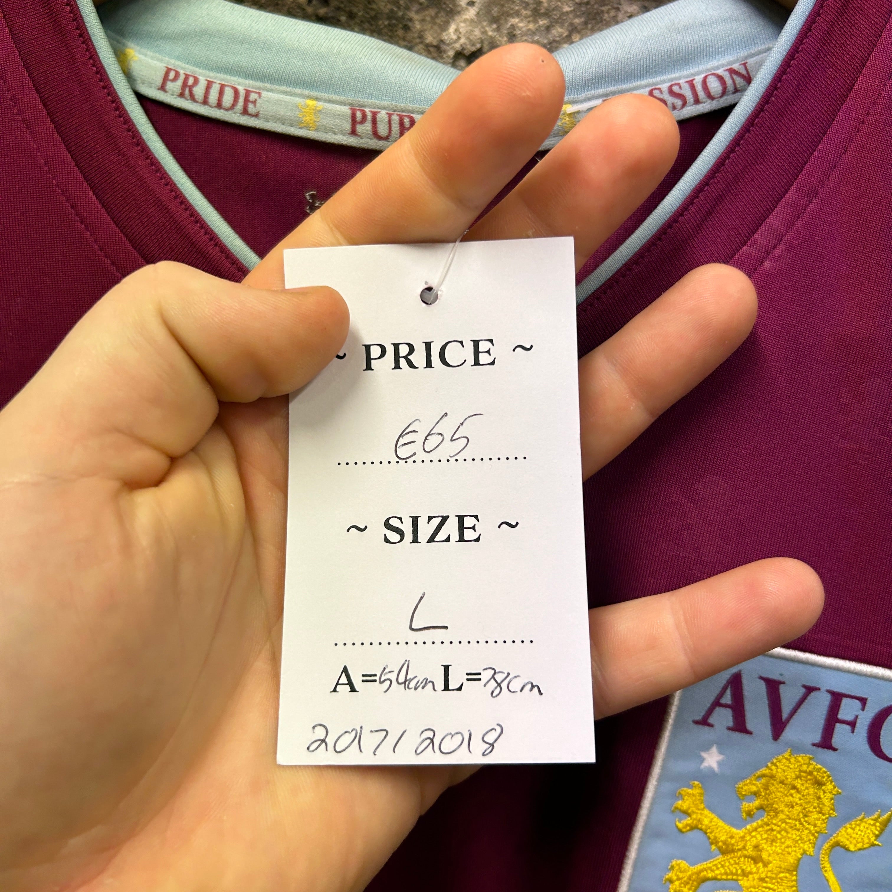 Aston Villa 2017/2018 Under Armour Football Shirt