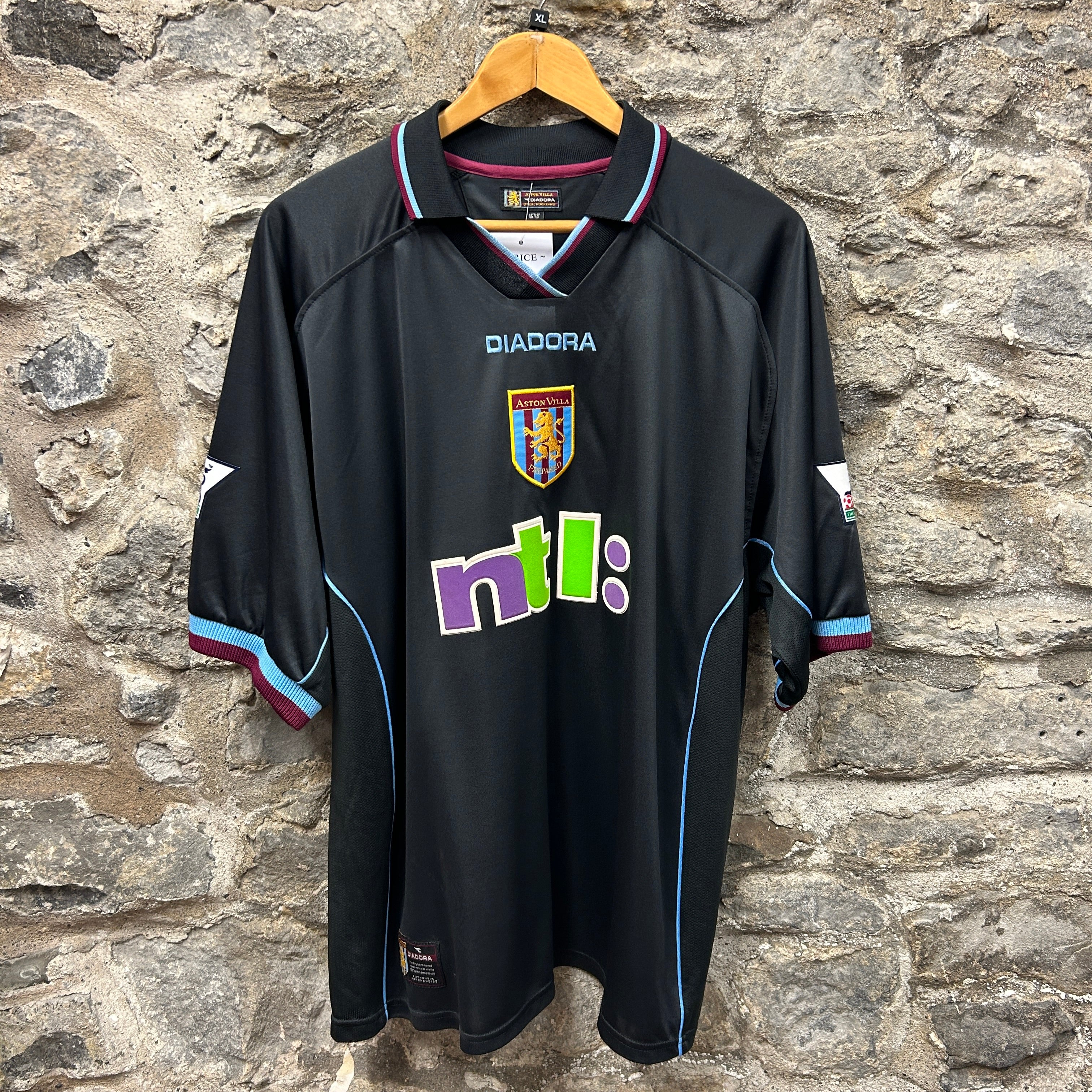 Aston Villa Ginola 2000-2001 Diadora Football Shirt