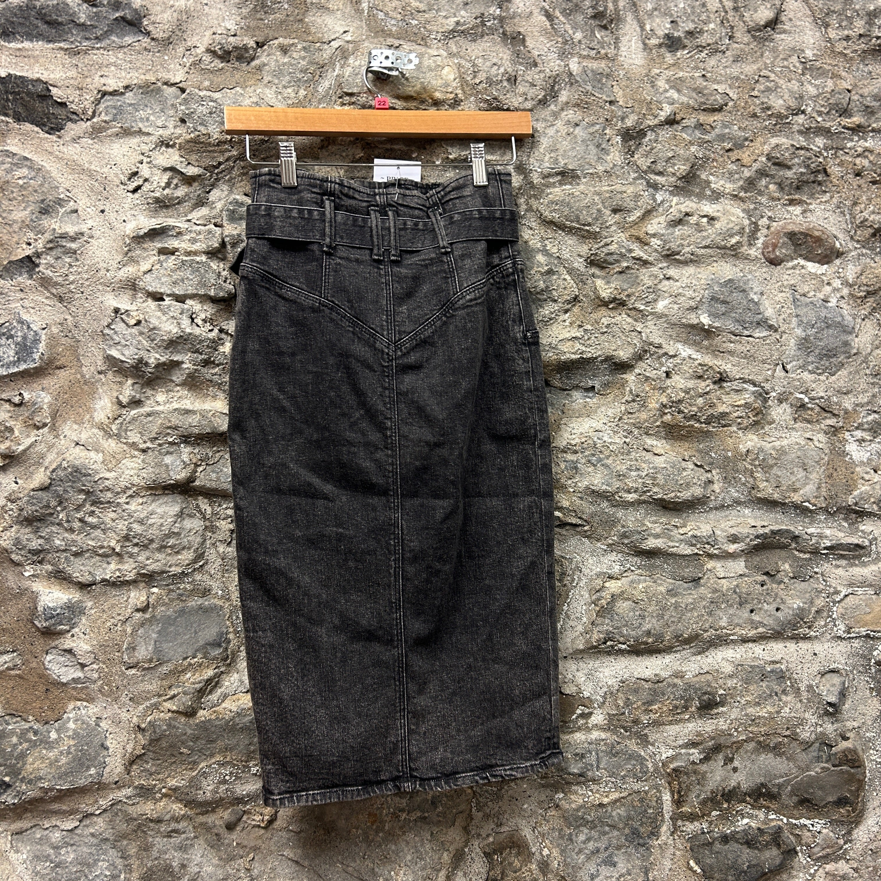 Vintage Denim Skirt with Belt