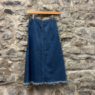 Vintage Denim Skirt with Design