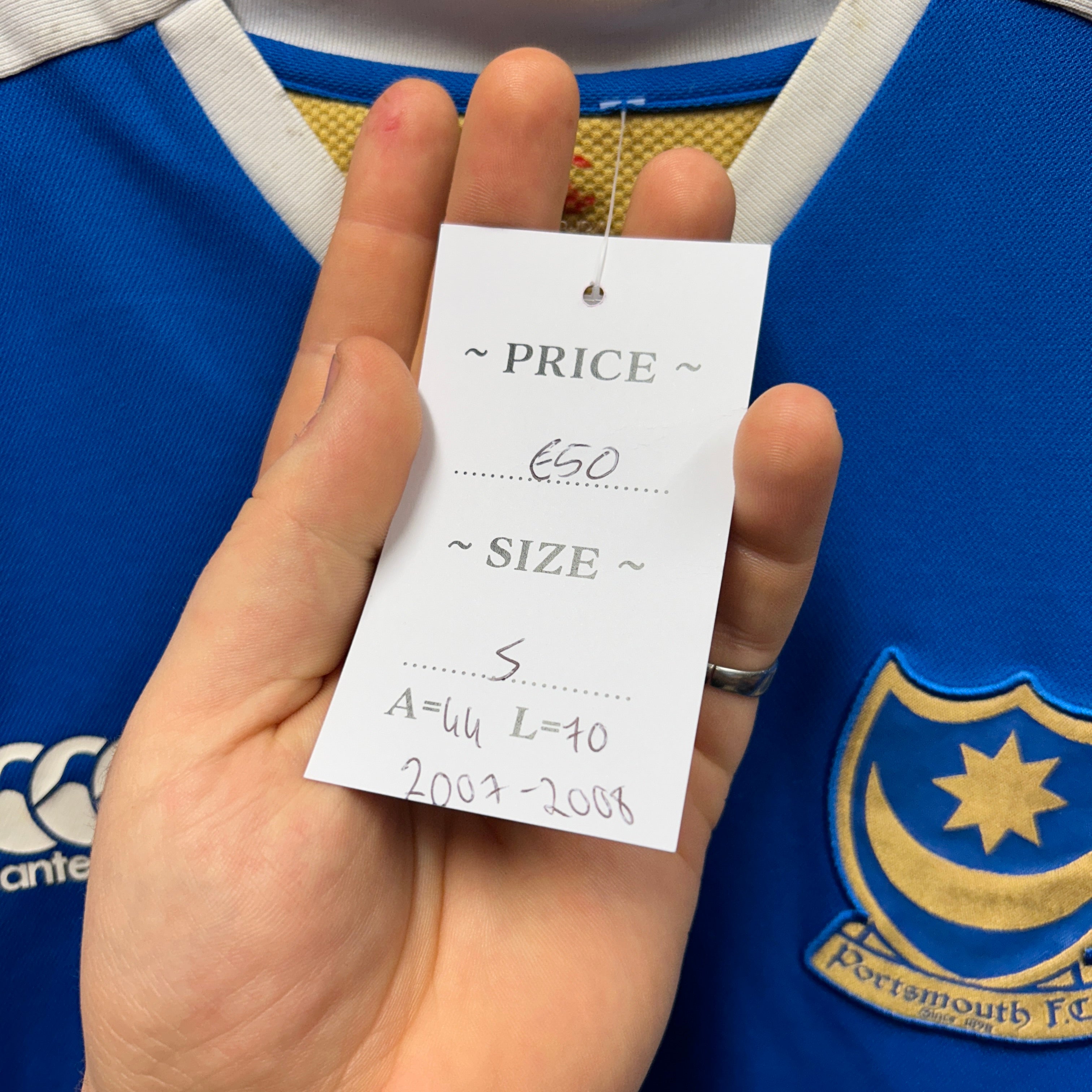 Portsmouth 2007/2008 Canterbury Football Shirt