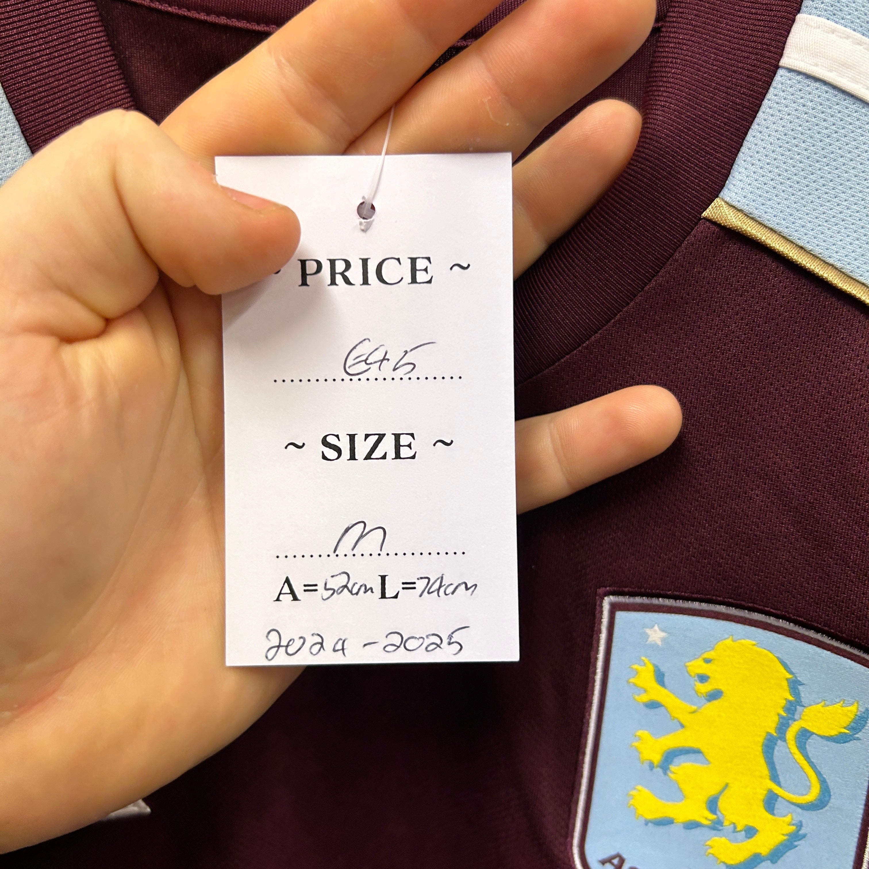 Aston Villa 20204/2025 Adidas Football Shirt