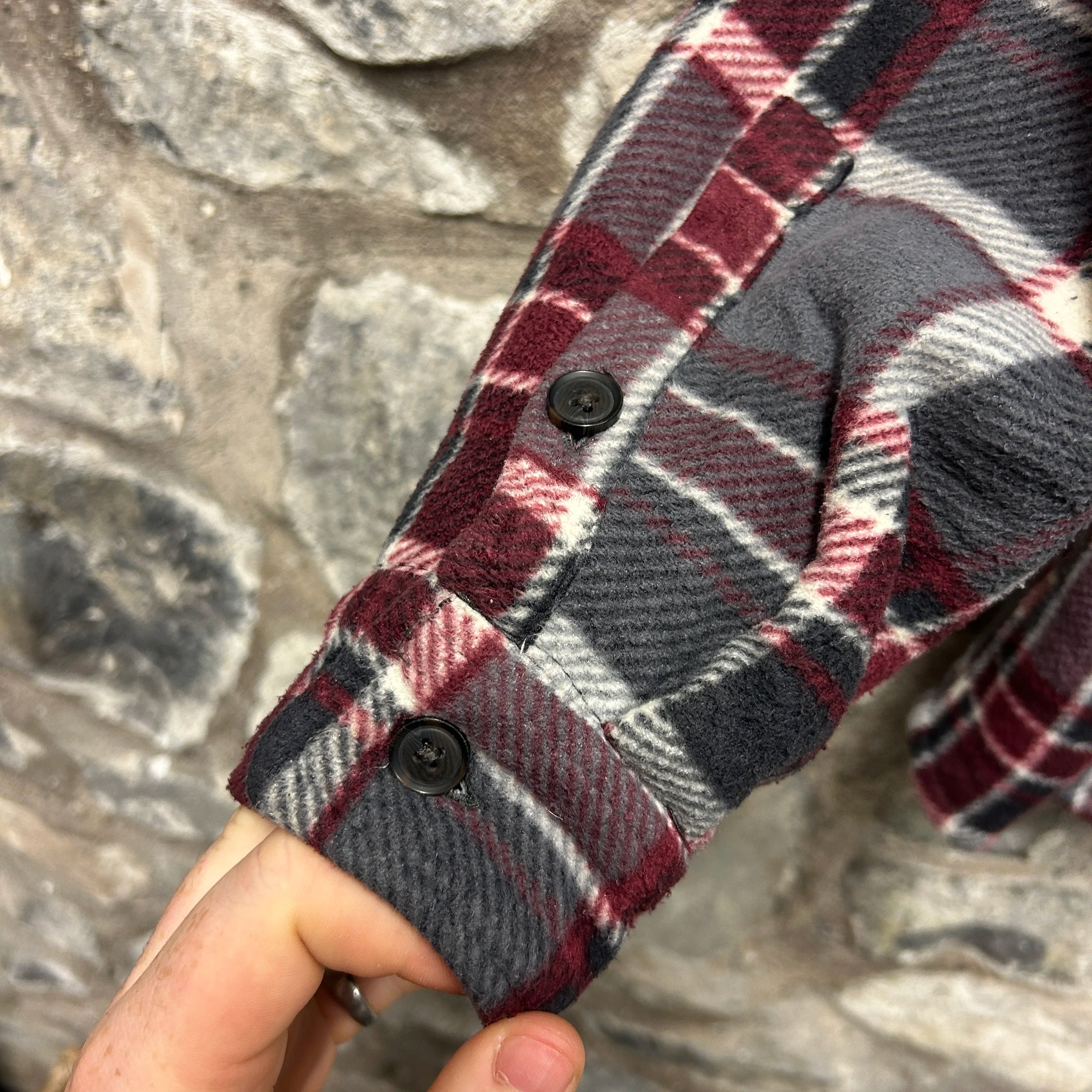 Vintage Freedom Foundry Sherpa-lined Flannel Shirt-jacket