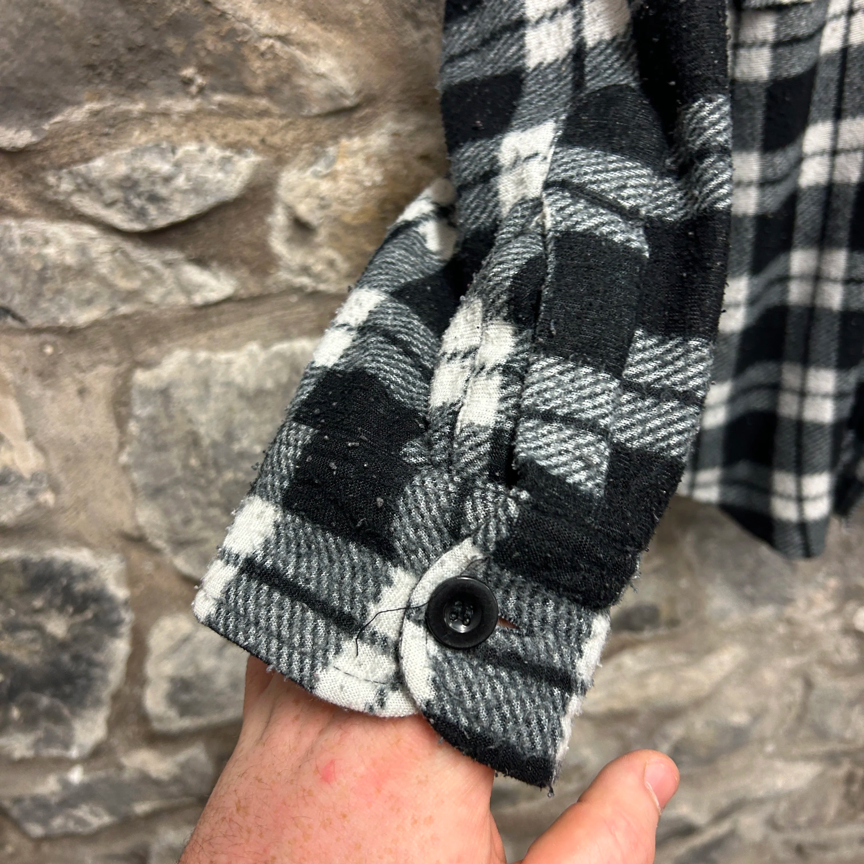 Vintage Gele Plaid Flannel Overshirt