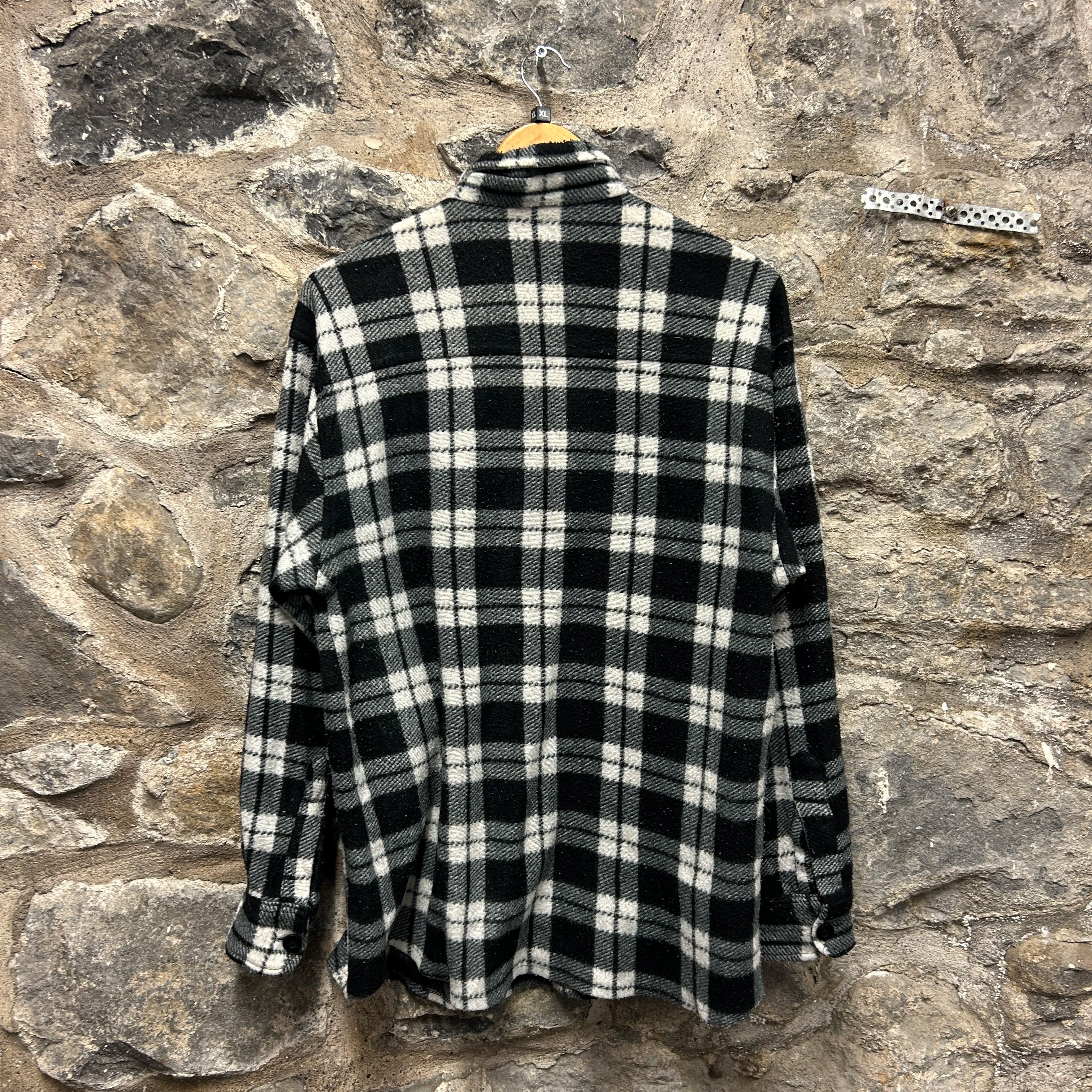 Vintage Gele Plaid Flannel Overshirt