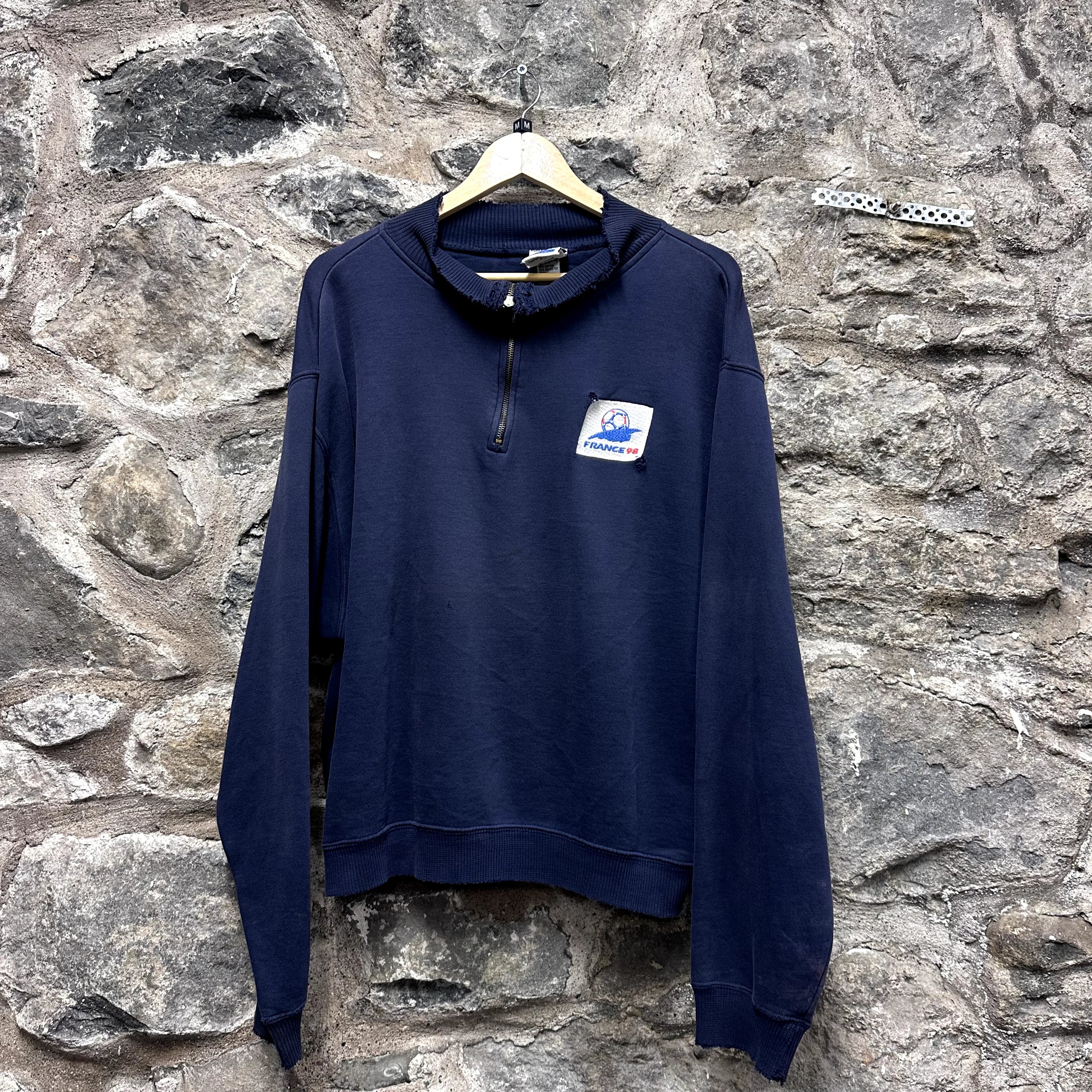 Vintage Curr Quarter Zip Sweatshirt France 98