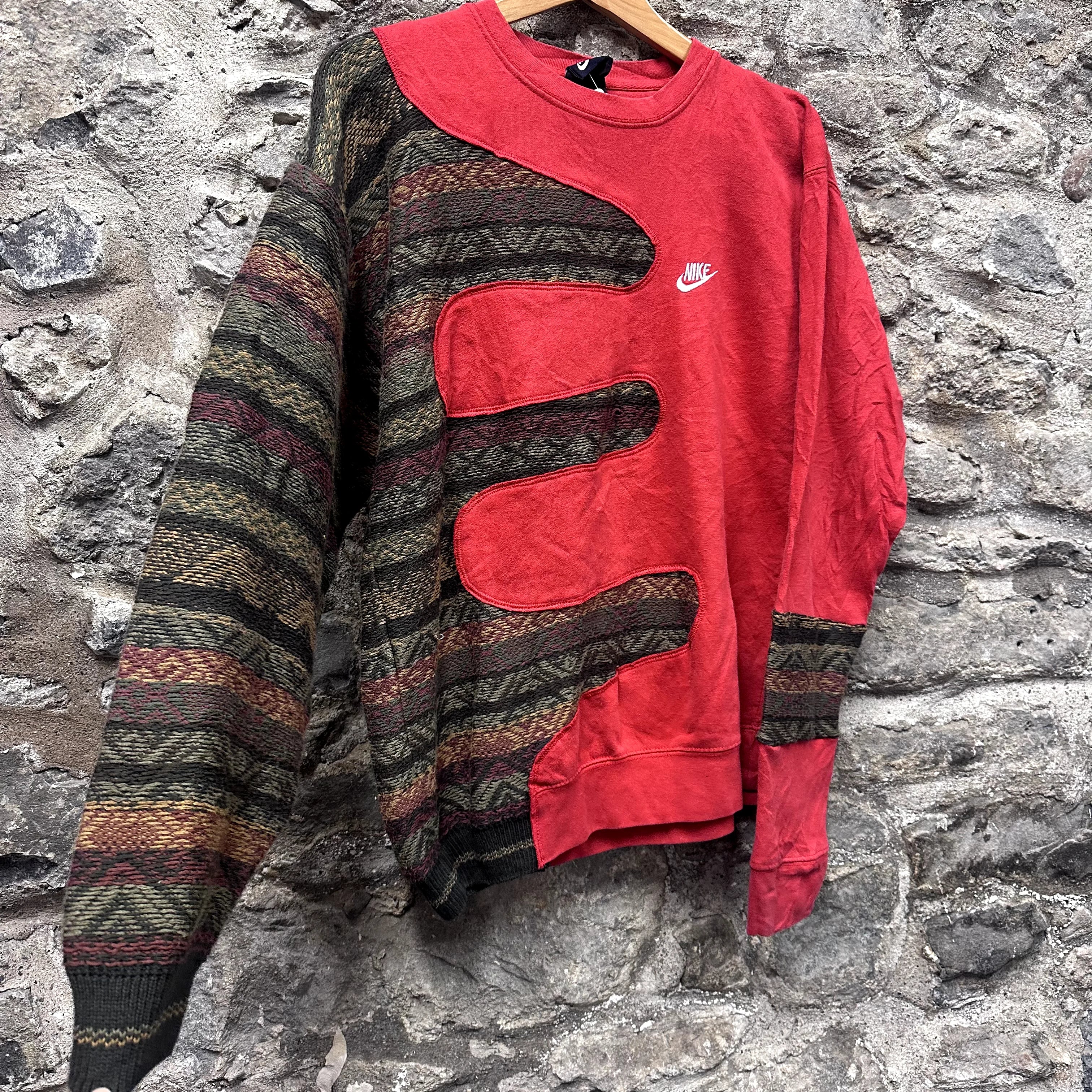 <p>Patterned Rework Nike Sweatshirt</p>