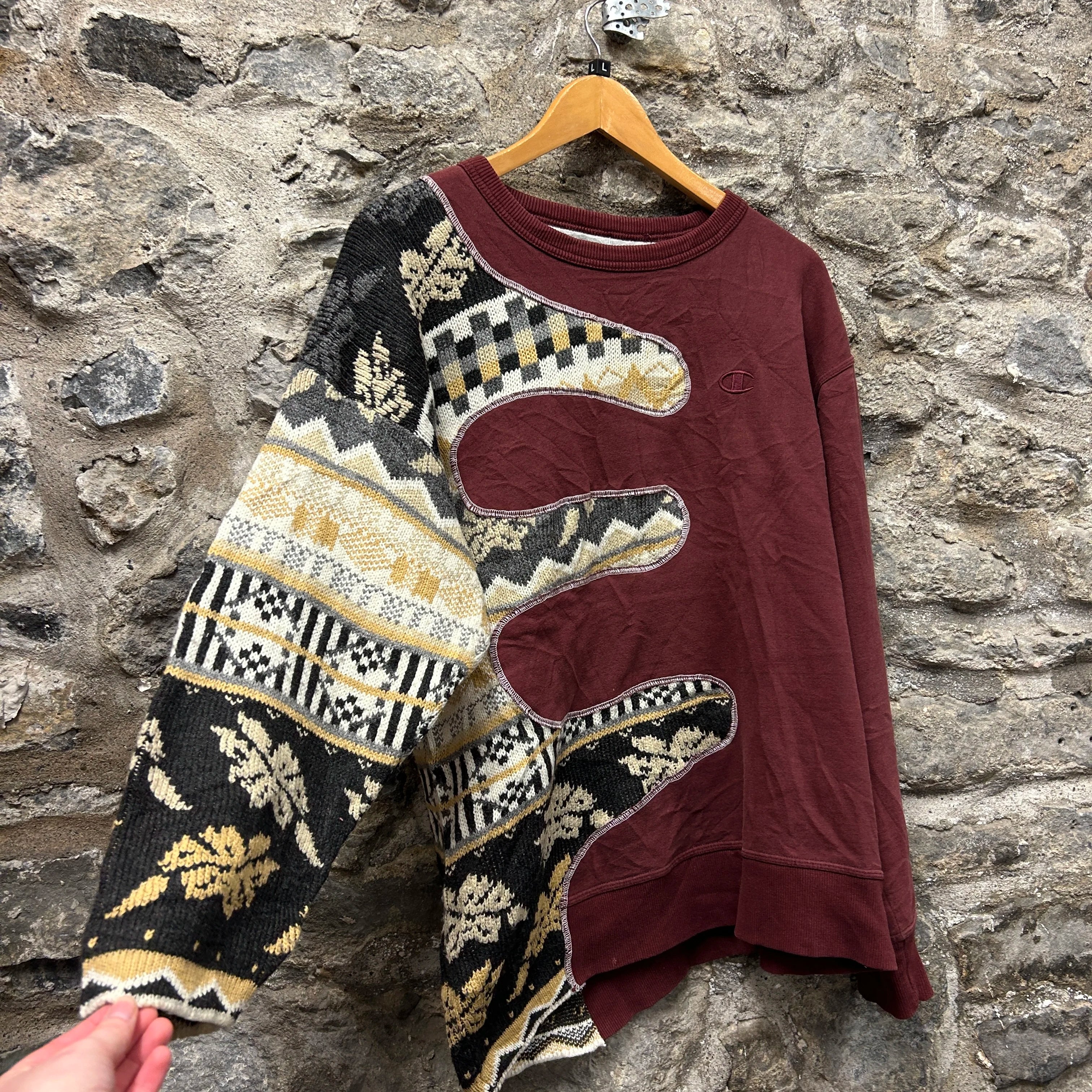 <p>Champion Patterned Rework Sweatshirt</p>