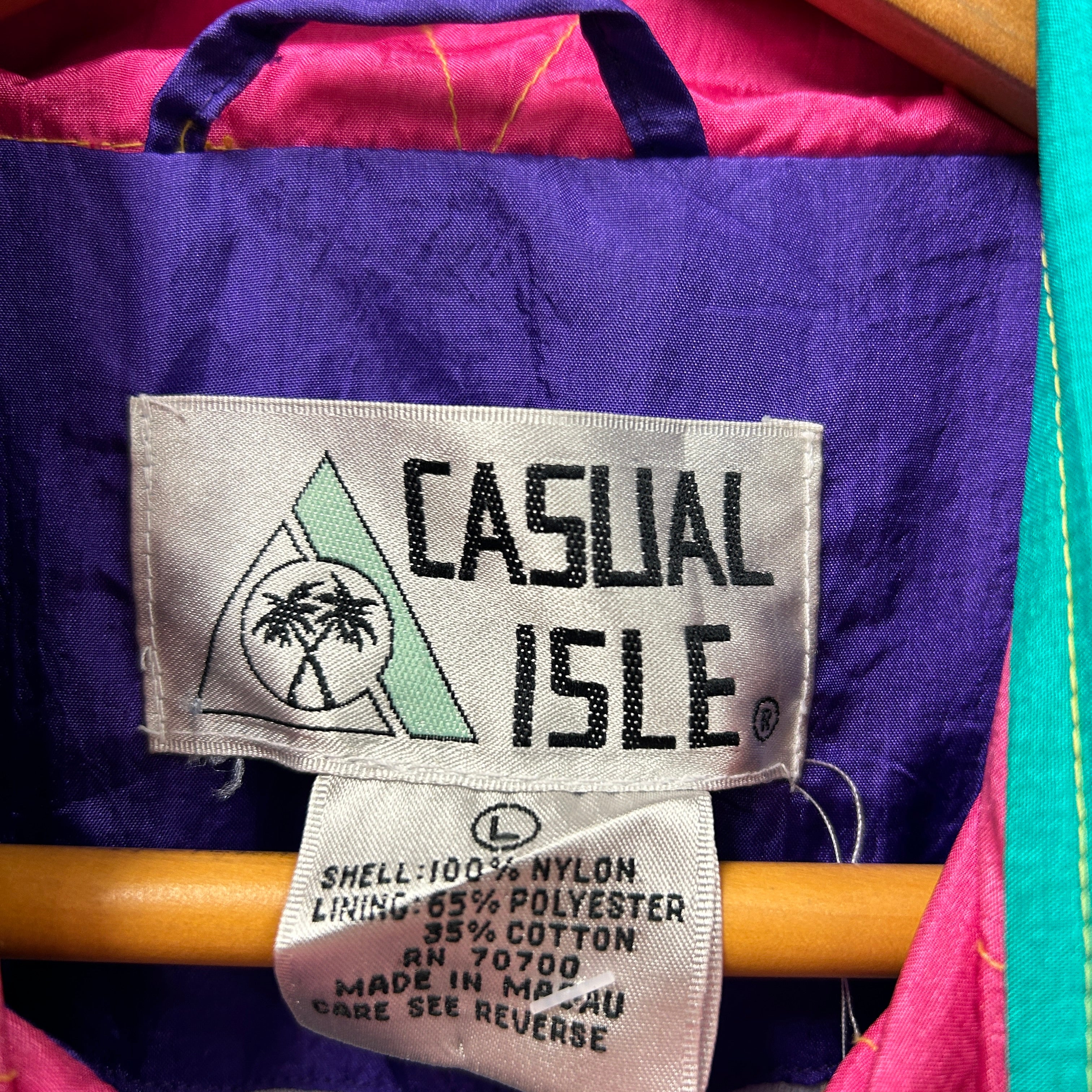 Vintage Casual Isle Windbreaker Jacket