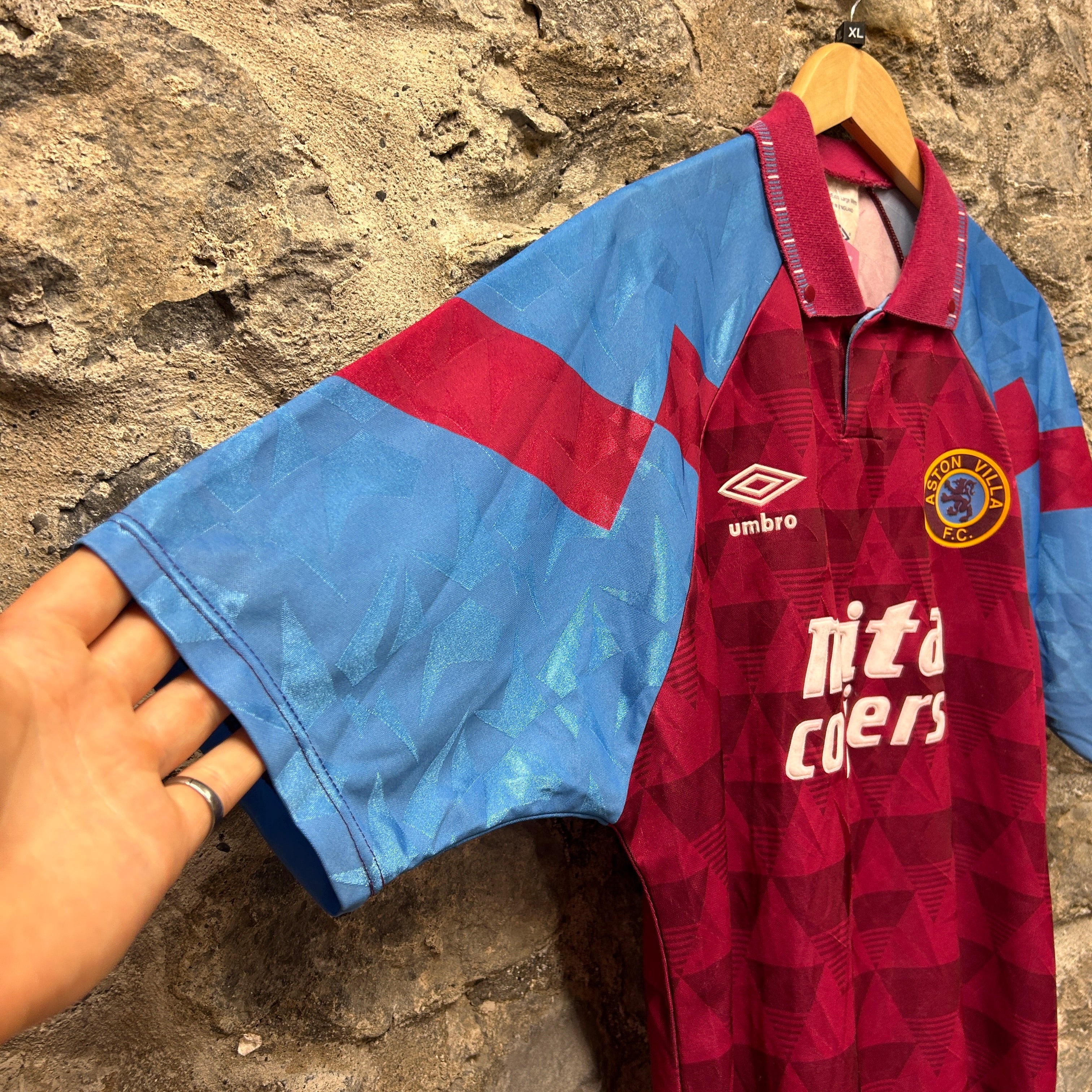 Aston Villa 1990 Umbro Football Shirt
