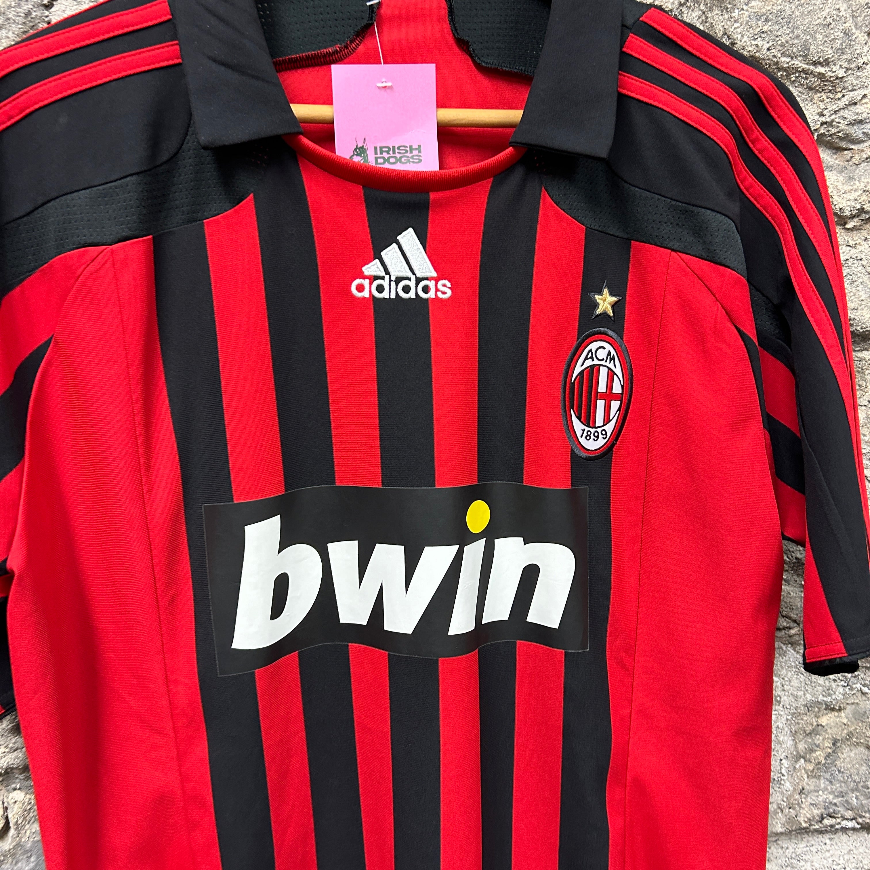 Vintage AC Milan Gattuso 2007/2008 Adidas Football Shirt