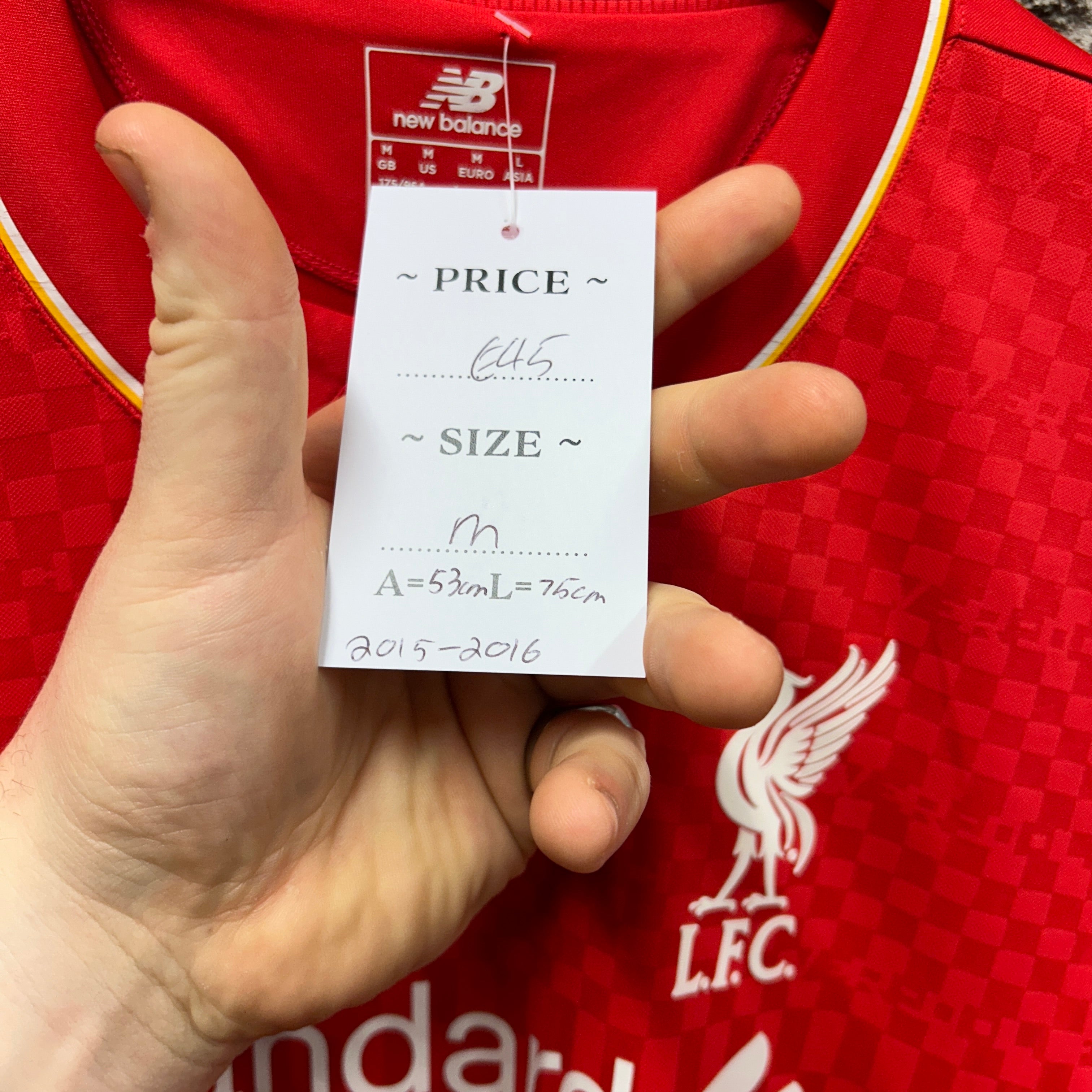Liverpool 2015/2016 New Balance Football Shirt