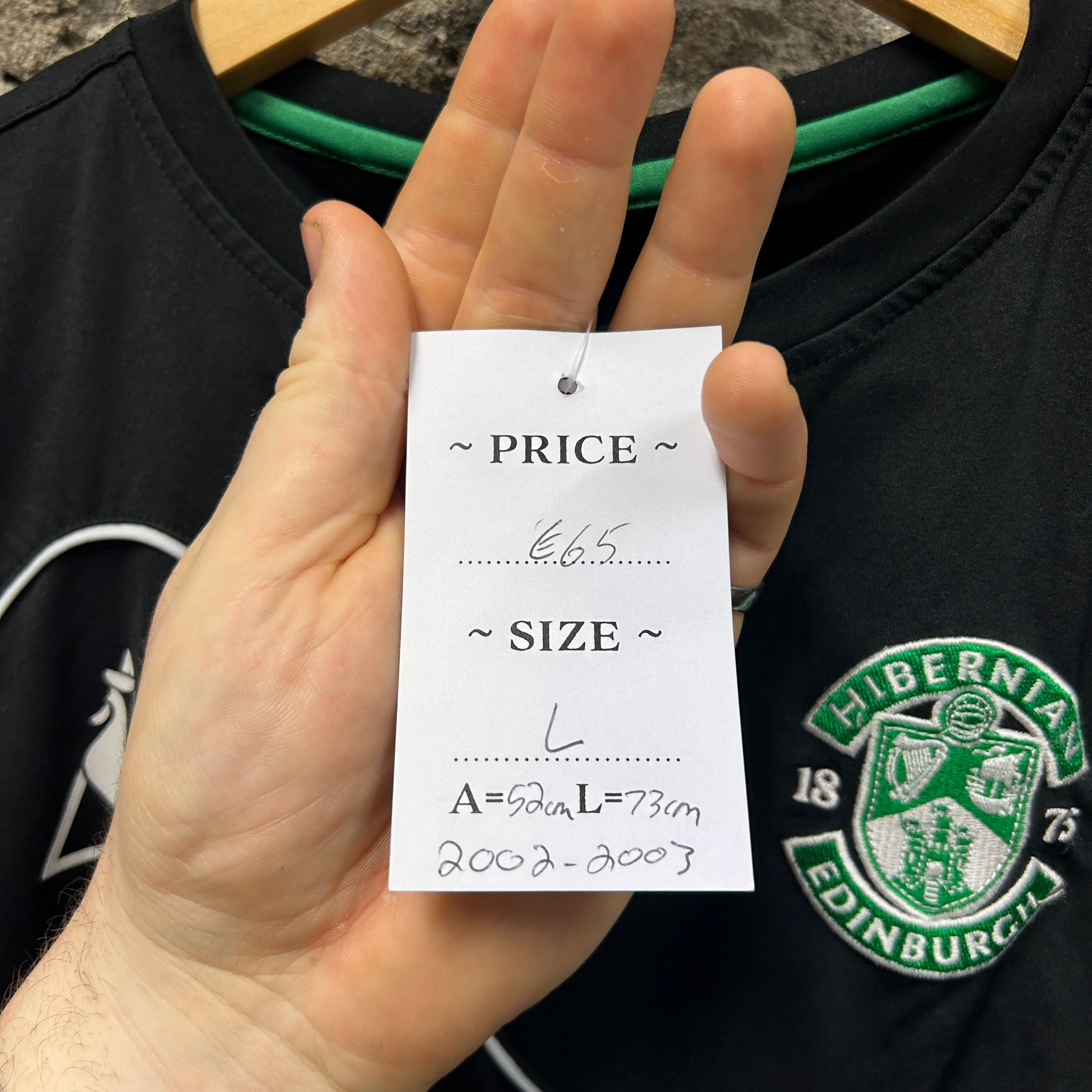 Vintage Hibernian 2002-2003 Le Coq Sportif Football Shirt