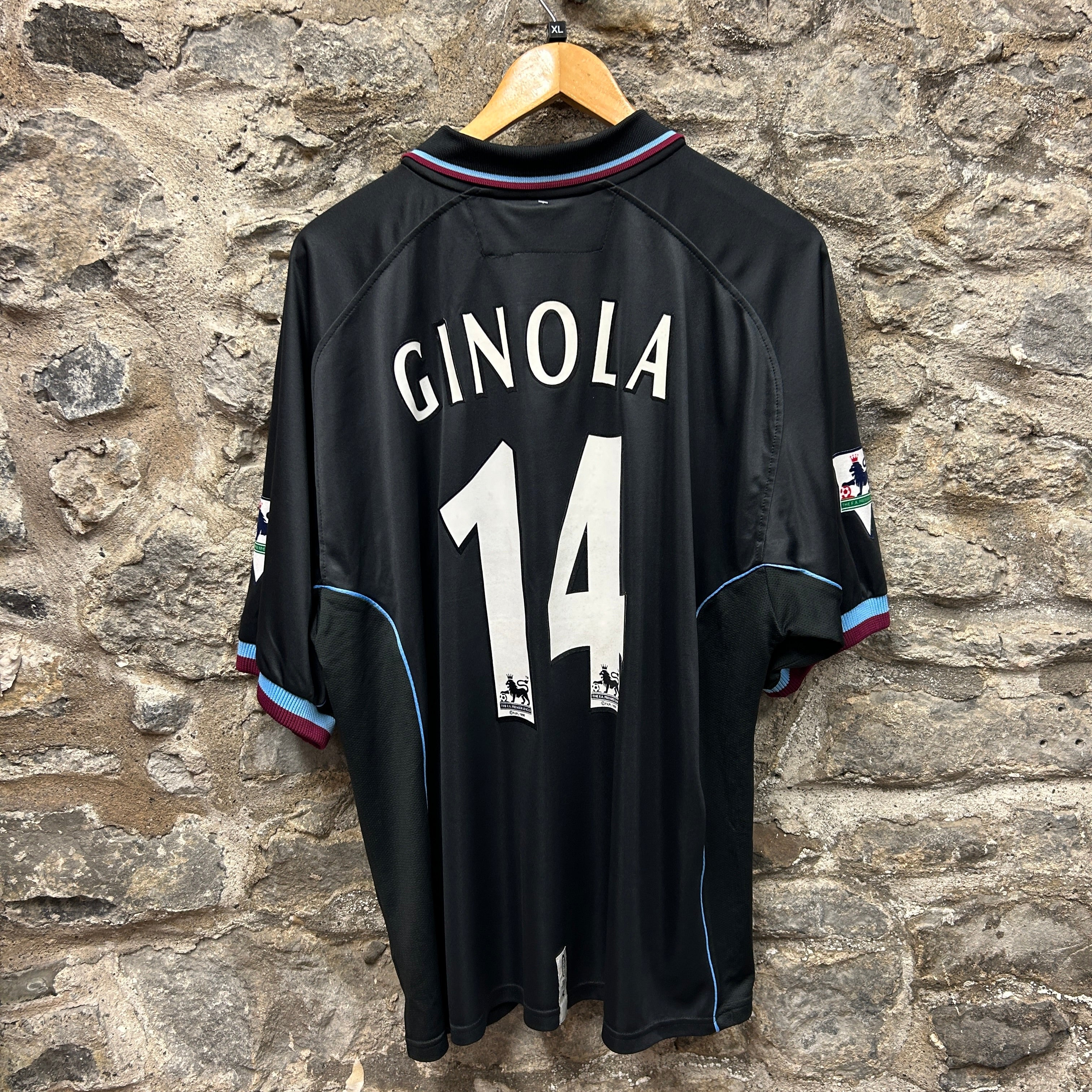 Aston Villa Ginola 2000-2001 Diadora Football Shirt