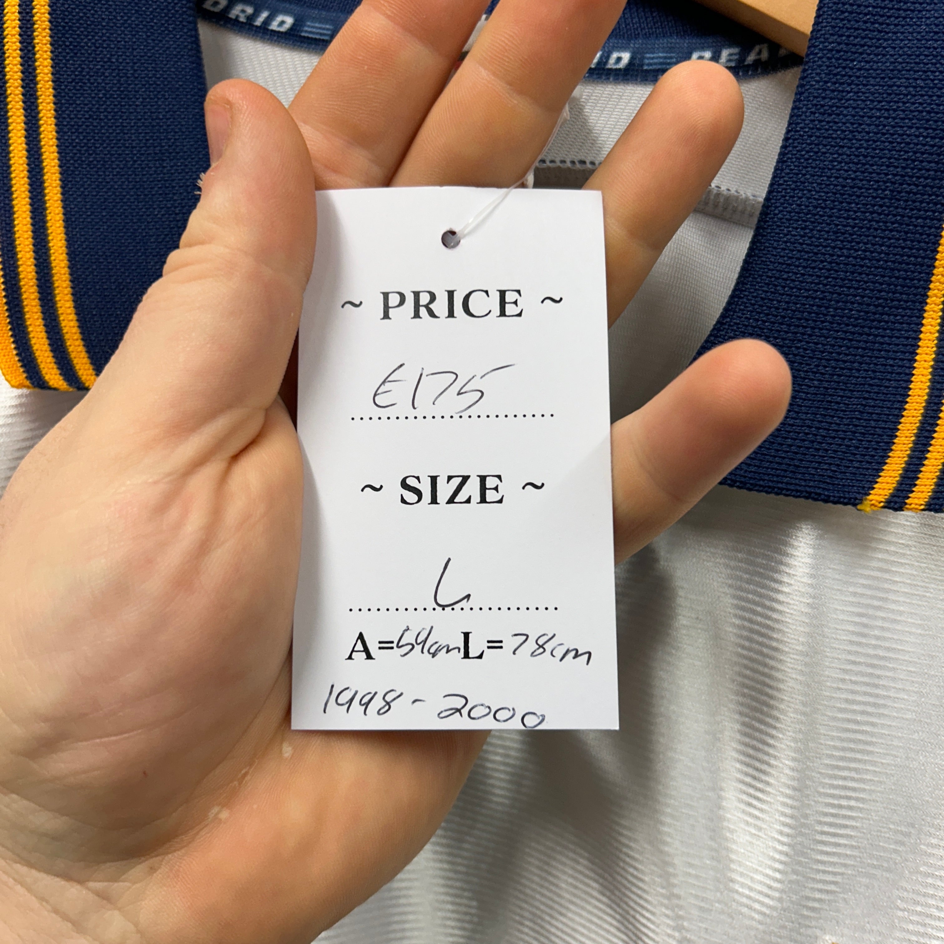 Vintage Real Madrid 1998/2000 Adidas Football Shirt